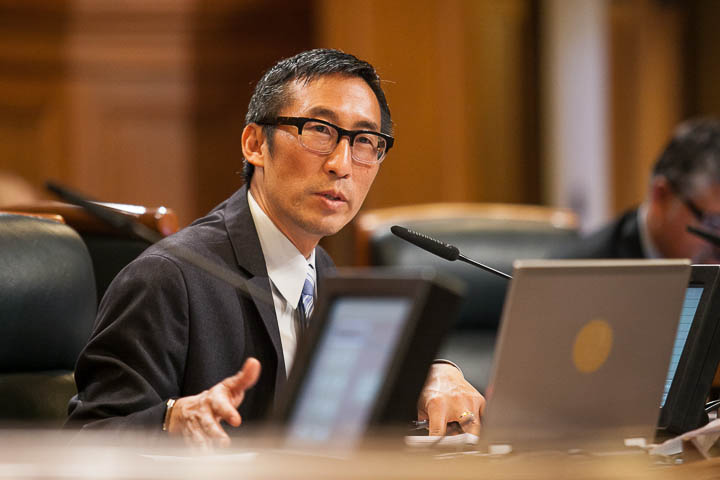 San Francisco District 1 Supervisor Eric Mar chairs a hearing on the importance of City College at a Board of Supervisor’s Budget and Finance Committee meeting on Wed., Sept. 18, 2013, at the City Hall of San Francisco, Calif. Photo by Santiago Mejia/The Guardsman