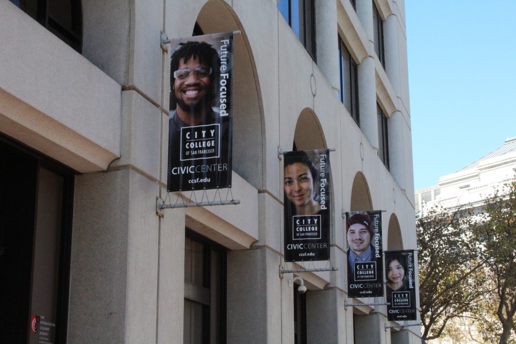 Civic Center Campus next to Civic Center BART and Muni Station at 1170 Market Street, San Francisco on Sunday, Oct. 4, 2015. (Photo by Patrick Fitzgerald /The Guardsman)