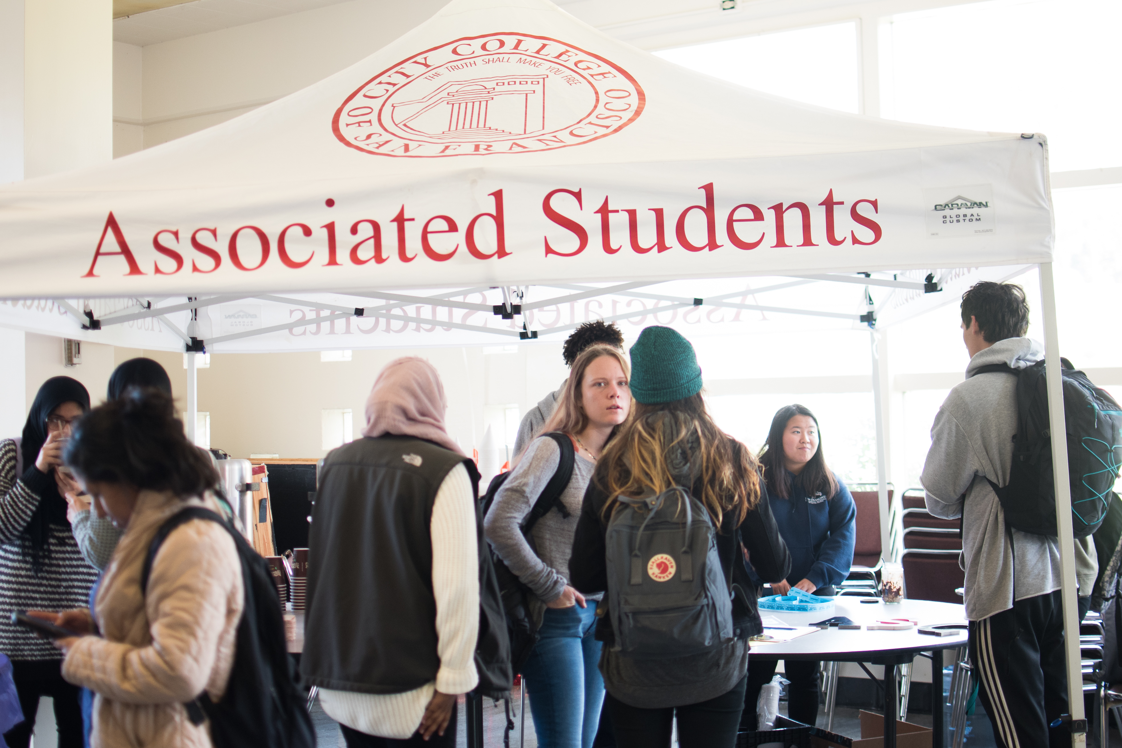 Associated Students’ pavillion at Multicultural Day in Smith Hall at Ocean Campus. Photo by Otto Pippenger, Nov. 10, 2017.