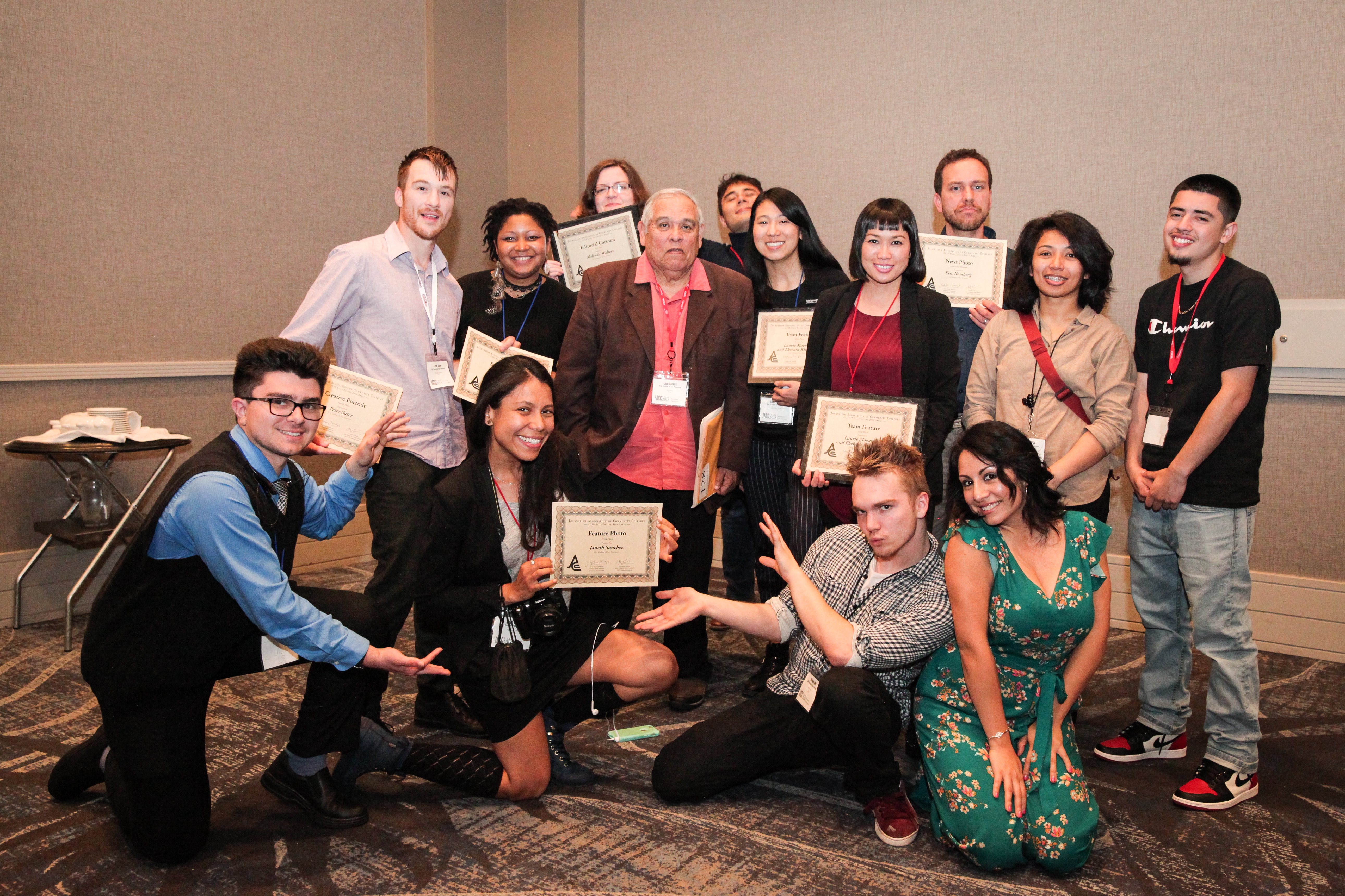 Journalism students from The Guardsman and Etc. Magazine win awards during the Journalism Association of Community Colleges State Convention on Saturday, March 24, 2018 in Burbank, Calif.