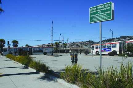 Phelan Loop bus stop on Ocean Avenue will be the future site of a mix-use building that will include commercial space and 71 units of affordable housing.