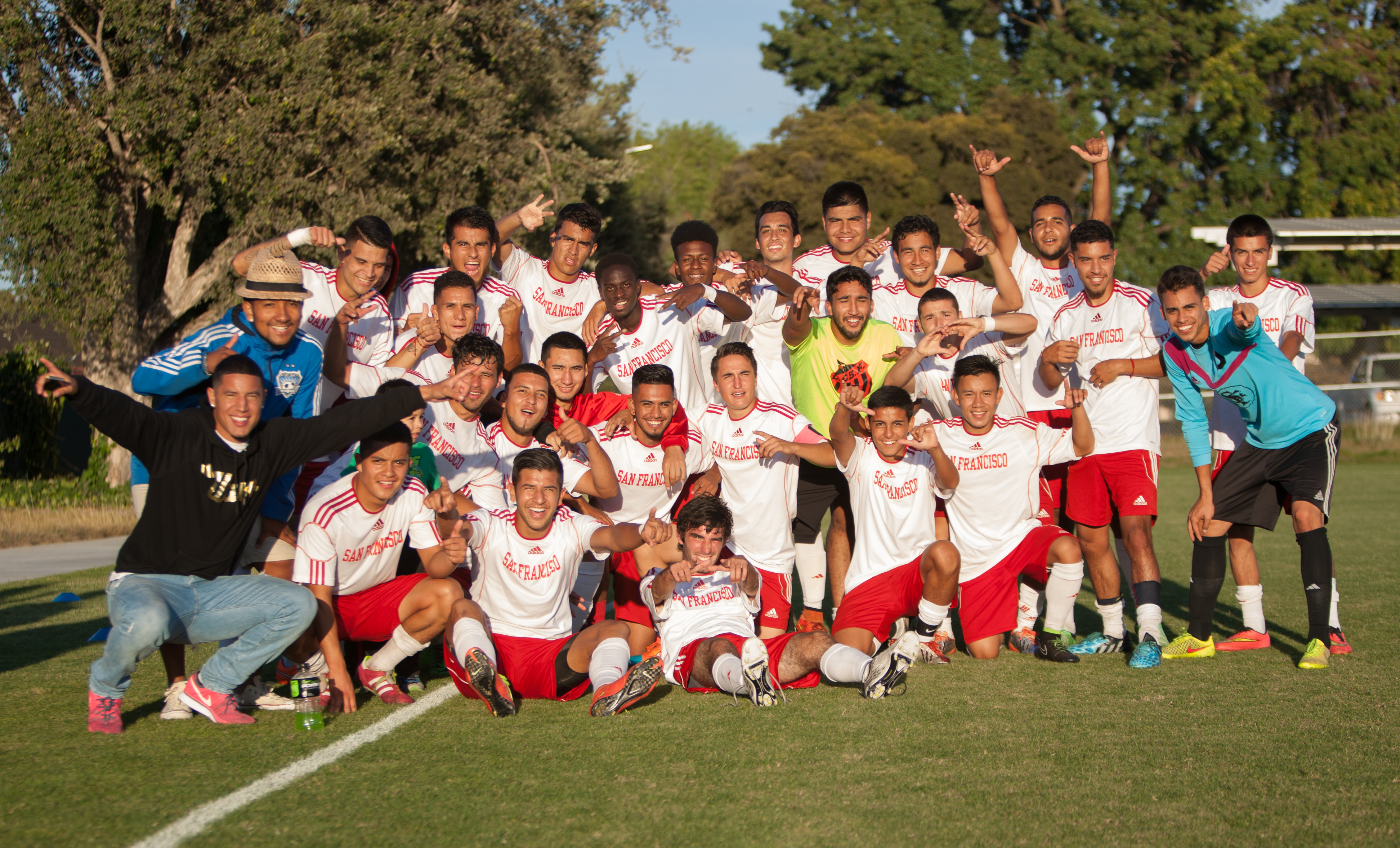 City College Rams celebrate the win, Friday, Oct. 10. (Photo by Khaled Sayed)