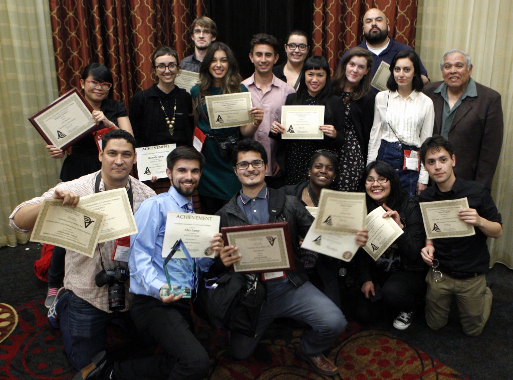 City College’s Journalism Department received 22 awards from Journalism Association of Community Colleges at the 2015 JACC State Convention in Sacramento on Saturday, April 11