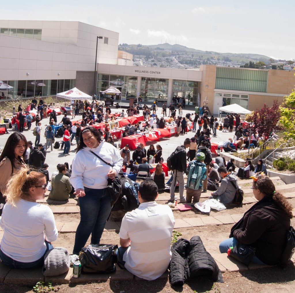 High school students from SFUSD schools participate in Frisco Day at the Amphitheater, Ocean Campus on Friday, April 24. (Photo by Franchon Smith)