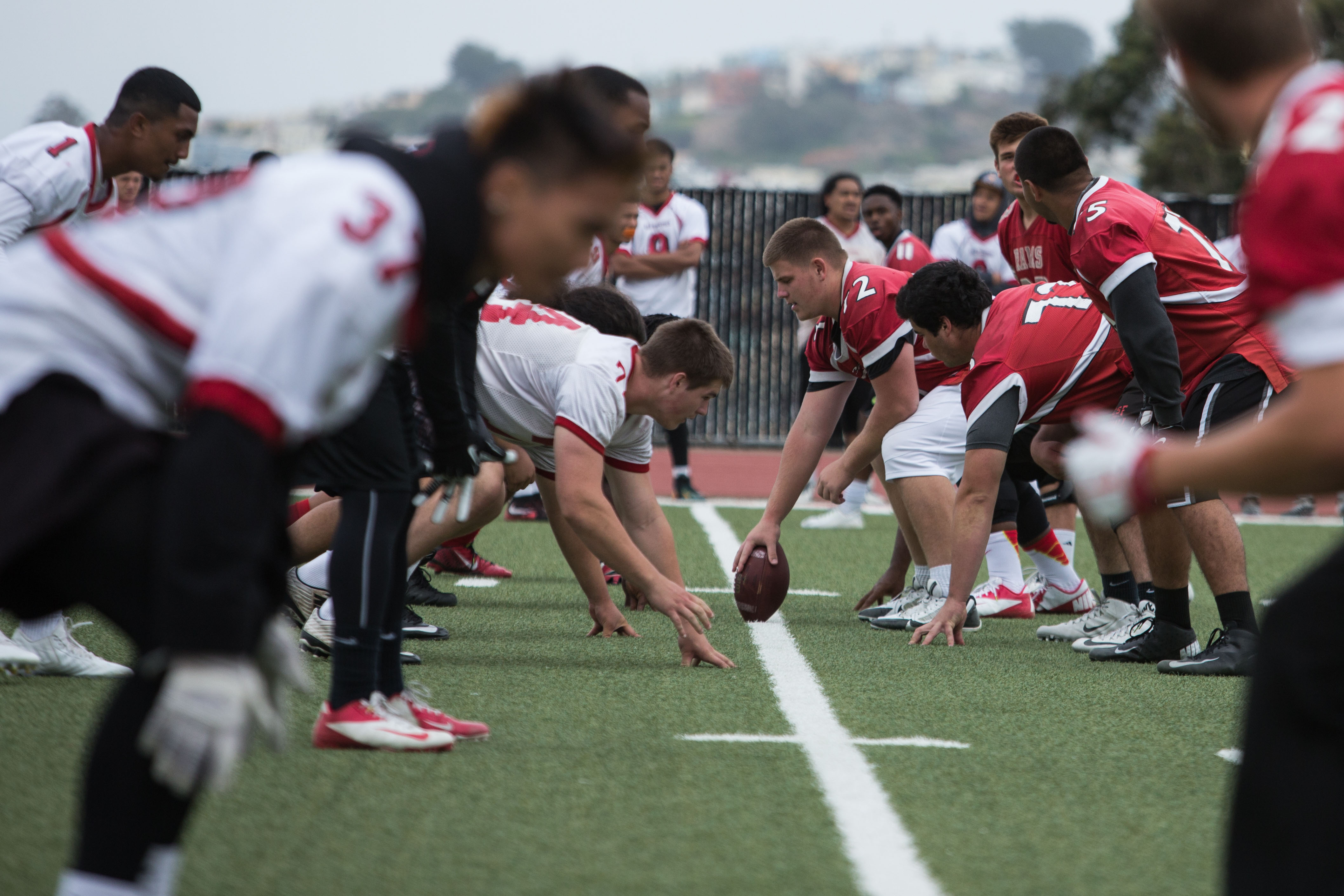 The Rams practice for their upcoming football season at rams stadium on August 10. (Photo by Khaled Sayed)