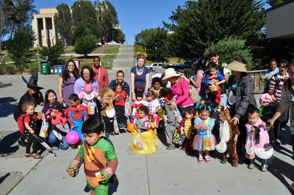 Children from the Family Resource Center gathered to go trick or treating around Ocean Campus on Friday, Oct. 30, 2015.