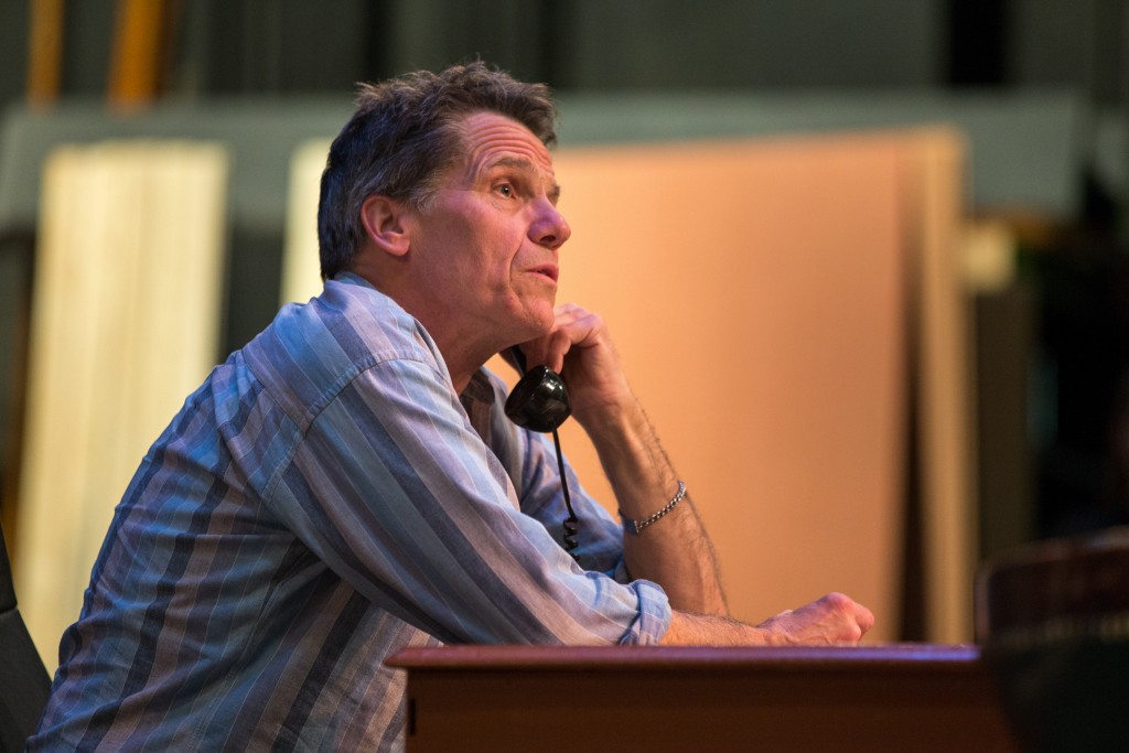 Catz Forsman who plays the part of Lyndon B. Johnson in “All the Way” runs lines during a rehearsal at the Diego Rivera Theater on Friday, Feb. 19, 2016 in San Francisco, Calif. (Photo by Nathaniel Y. Downes)