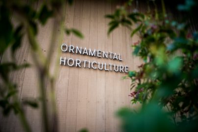 Ornamental Horticulture sign at the entrance of the boulding where the garden is located at Judson Avenue and Gennessee Street, San Francisco, Calif. on Wednesday 23, 2016. Photo by Gabriela Reni/ The Guardsman.