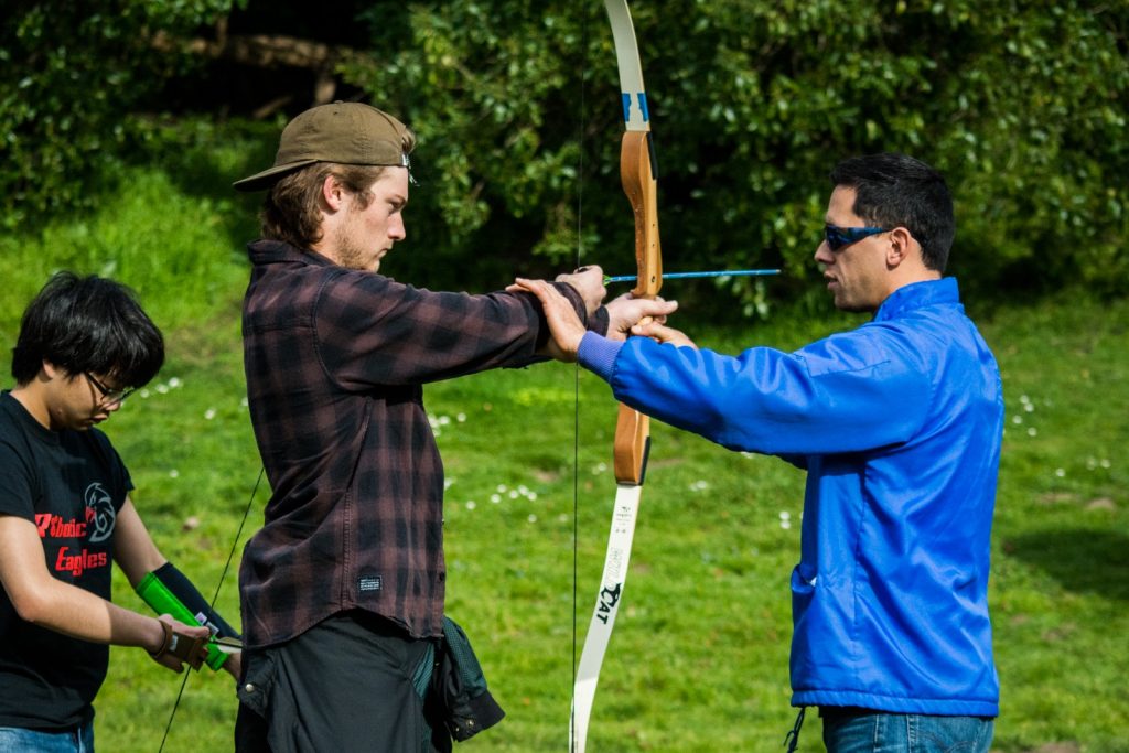 Each class has their own set of arrows. City College holds archery classes every Tuesday and Thursday. The classes have students of varying skill levels from novice to life long archers. Photo by Rachel Quinio 