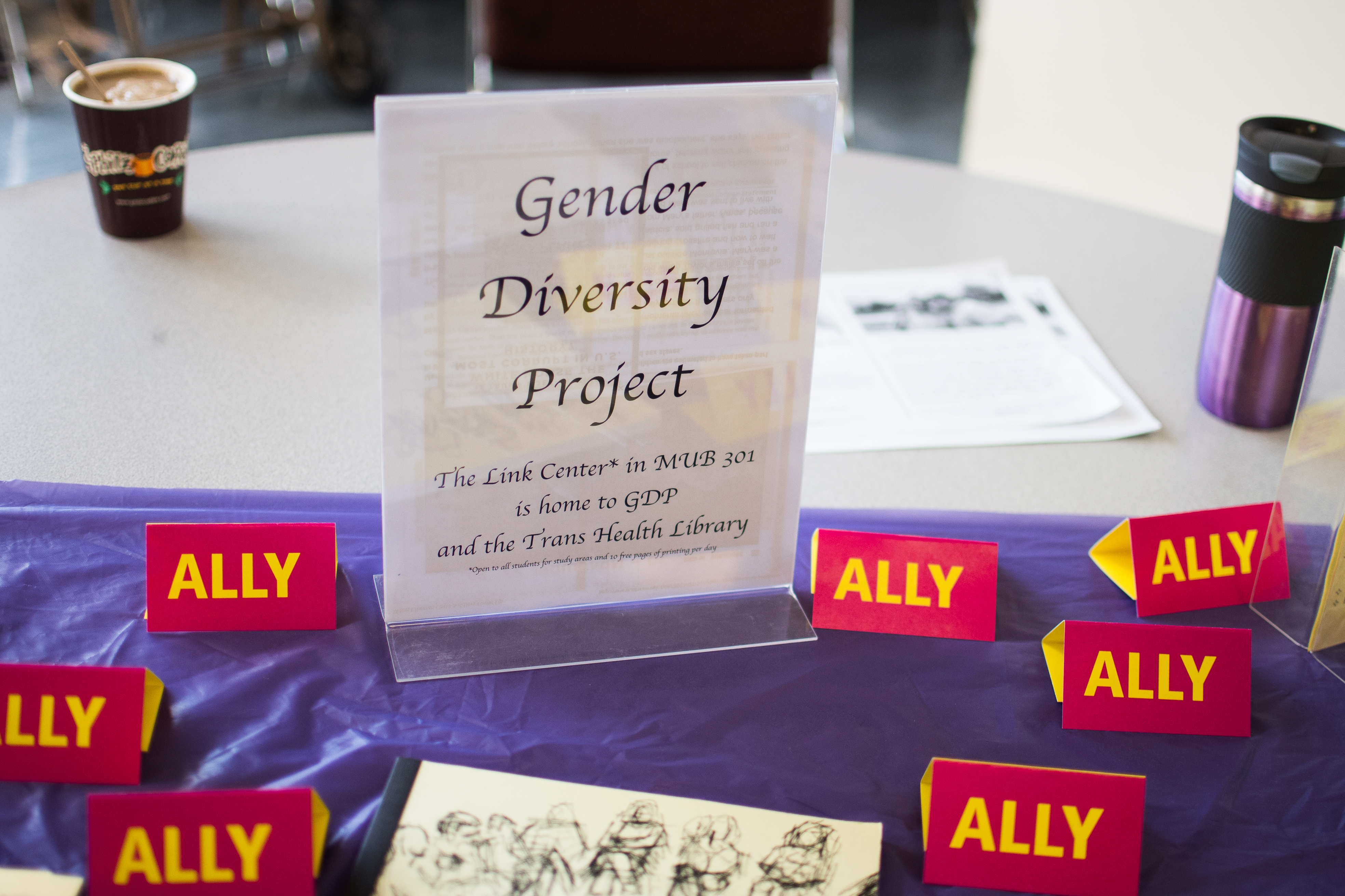 The display of City College’s Gender Diversity Project at the Multicultural Day organized by Associated Students at City College’s Ocean Campus in Smith Hall. Photo by Otto Pippenger Friday Nov. 10 2017.