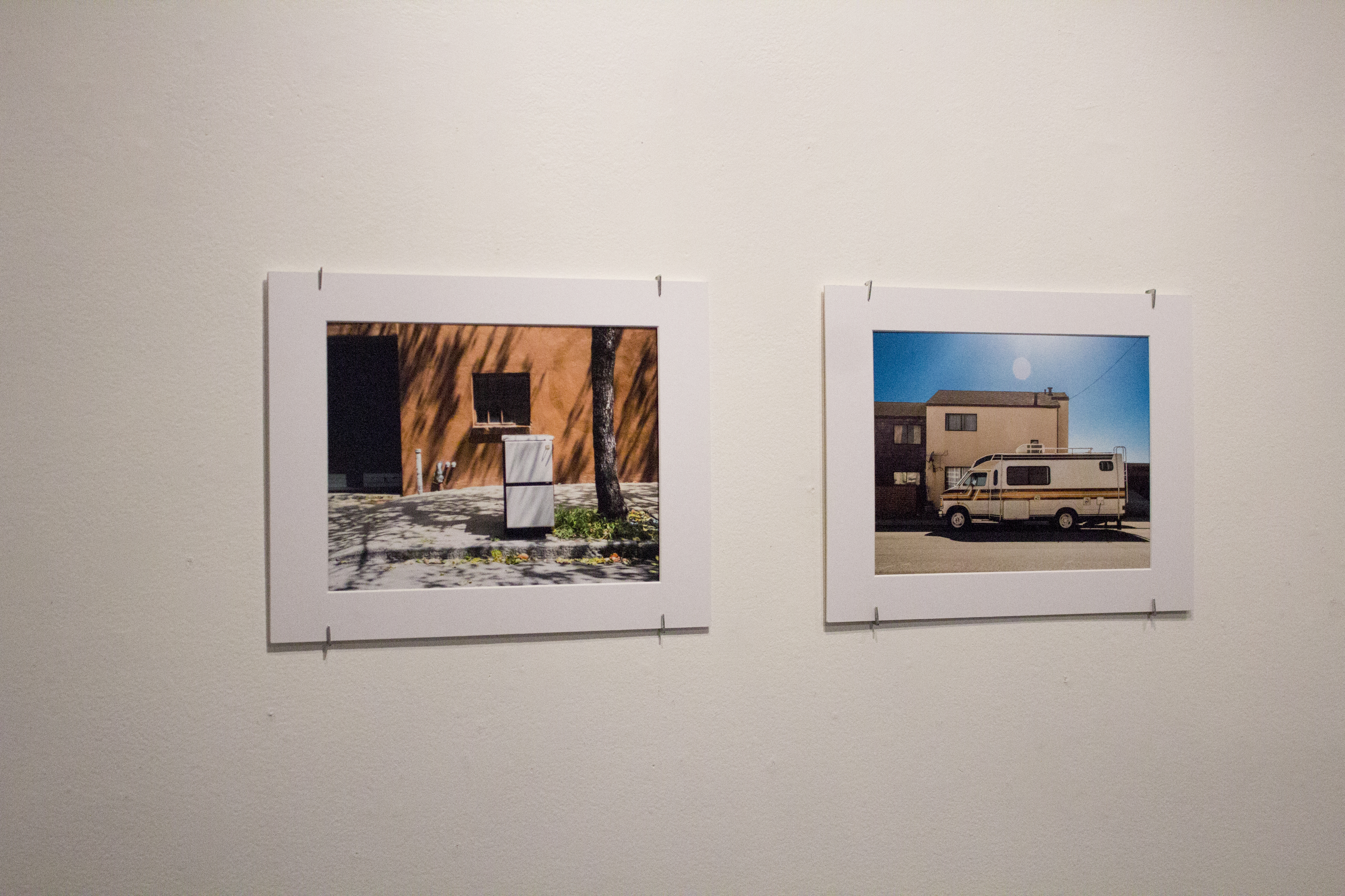 Images from photography student Erhan Erdem's photo exhibit Here , for Now showcase abandoned furniture and RV's temporarily parked on the sidewalks of San Francisco. The photo exhibit will be open to the public through Oct. 29, 2018 at the photography department. Photo by Peter J. Suter/The Guardsman